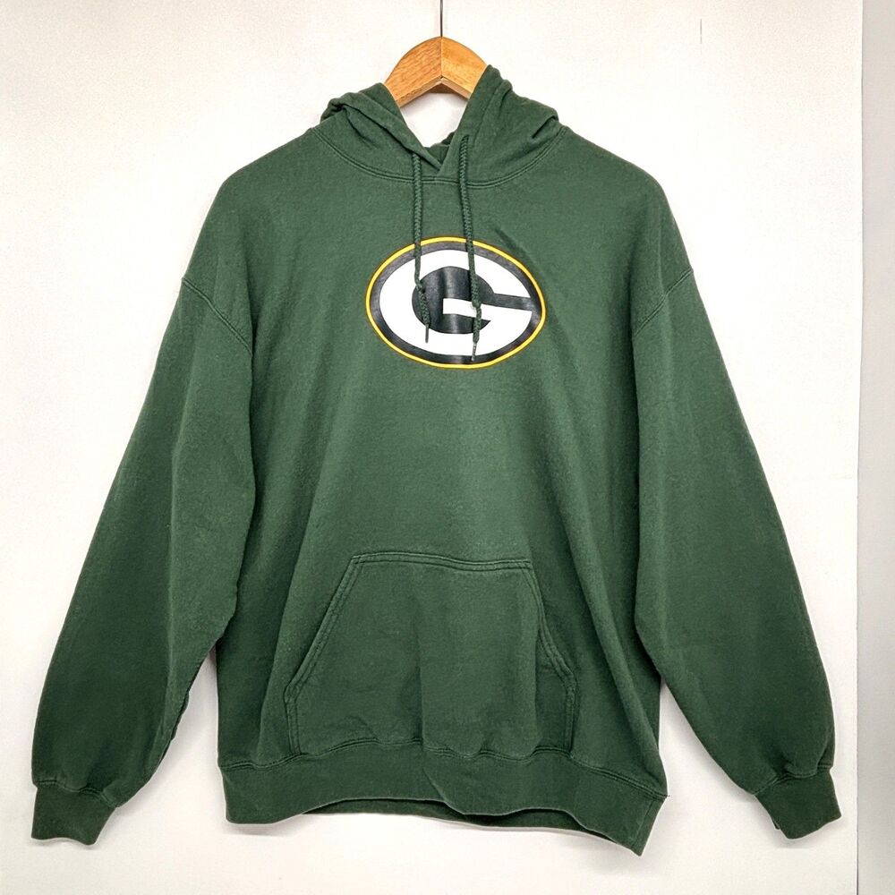 Green Bay Packers Hoodie Sweatshirt Green NFL Team Apparel Men's Size Large